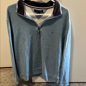 Tommy Hilfiger Blue Zip Up Sweater